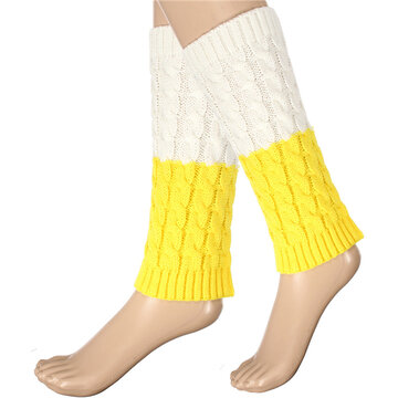 Meias femininas tricotadas para pernas altas e coxas meias de inverno bota curta