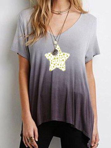 T-shirt à imprimé étoiles-Grey