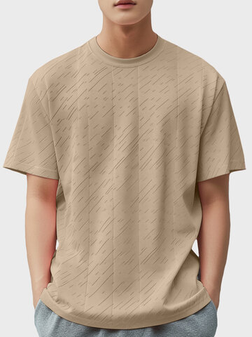 Solid Casual Crew Neck T-Shirts