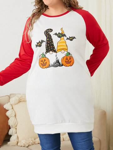Casual Halloween Print Sweatshirt