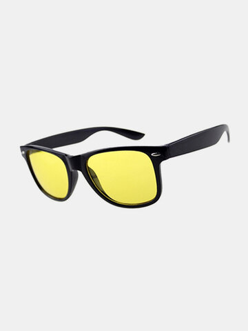 Мужские желтые Объектив Ночное видение для вождения Очки Поляризованные солнцезащитные очки для верховой езды