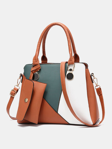 Multi-Pockets Fashion Stitching Color Bag