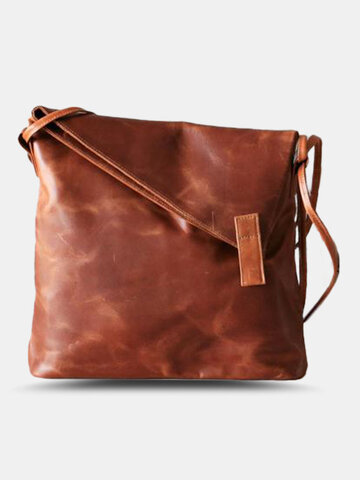 Vintage Large Capacity PU Leather Crossbody Bag Shoulder Bag