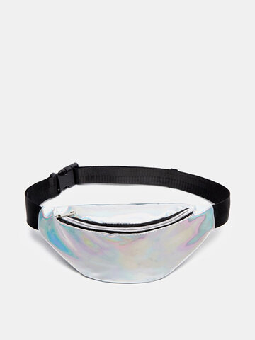 Women Holographic Bag Transparent Mini Laser Waist Bag