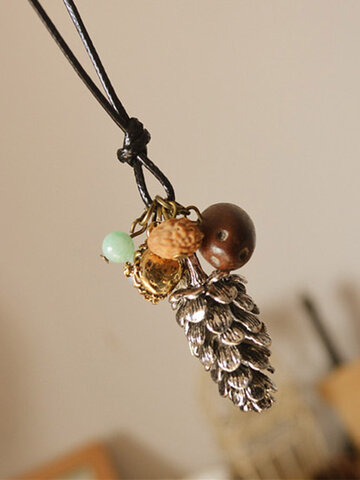 Pine Nuts Walnut Bodhi Necklace