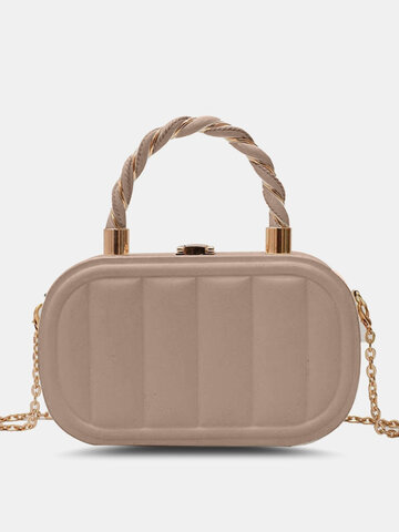 Multi-Carry Brief Faux Leather Chain Handbag