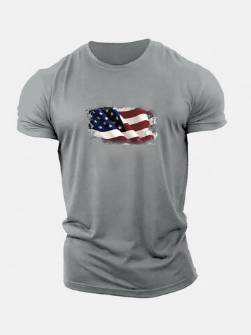 National Flag Print Breathable T-Shirts