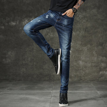 men's jeans trousers youth slim 