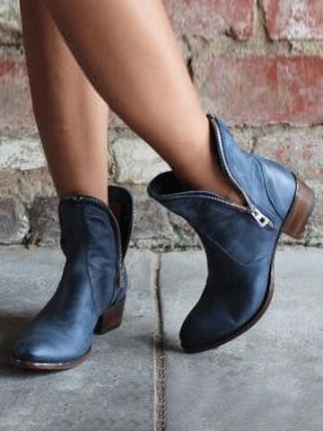 Side-zip Pointed Toe Brief Ankle Boots