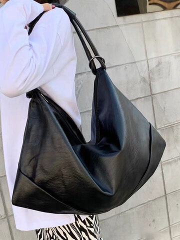 JOSEKO Women's Faux Leather Casual Large Capacity Shoulder Bag