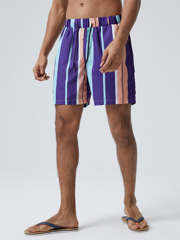 Striped Multi Color Board Shorts