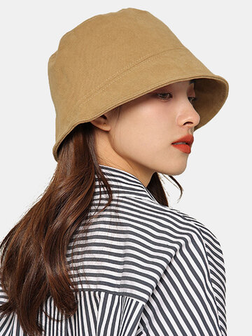 JASSY Women Pure Cotton Outdoor Sun Protection Sun Hat Bucket Hat