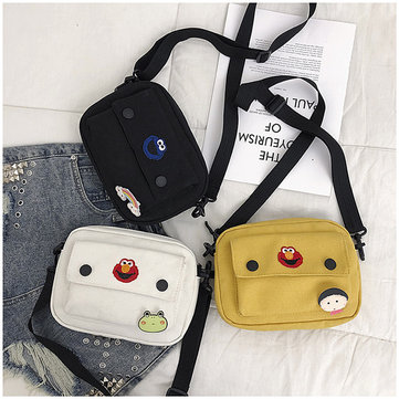 

Sesame Street Canvas Bag Female New Small Messenger Bag Wild Japanese Ins Harajuku Style Single Shoulder Cloth Bag