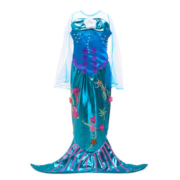 Girls Mermaid Tail Cosplay Costume 4Y-13Y