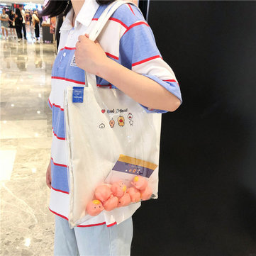 

Season New Pvc Transparent Shoulder Korean New Jelly Package Student Bag Ins Super Bag