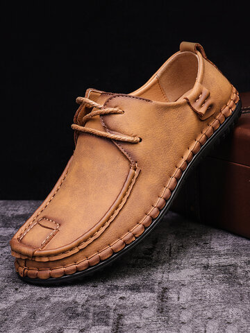 Men Hand Stitching Casual Driving Shoes