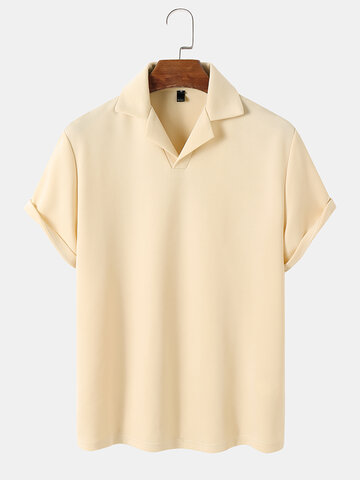 Solid Johnny Collar Golf Shirts