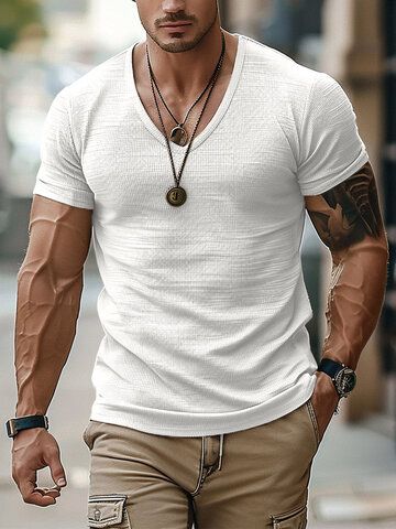 Casual Solid Comfortable T-Shirts