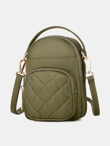 Women Solid Phone Bag Crossbody Bag