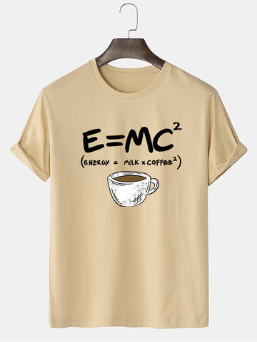 Formula Coffee Printed Cotton T-Shirts