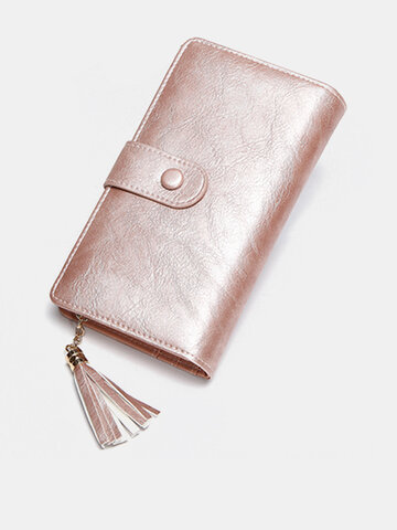Women Laser PU Leather Wallet Elegant Wallet Purse Wristlet Wallet Clutches Bag