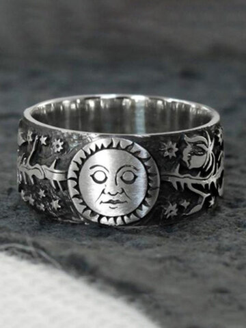Punk Sun Moon Ring