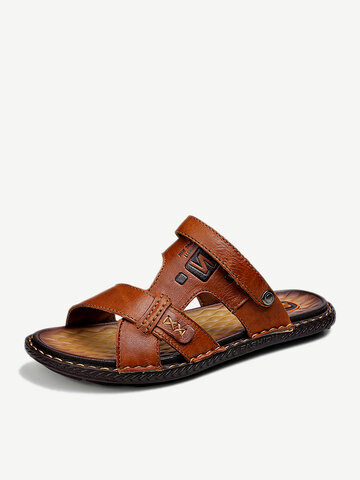 Men Beach Leather Sandals