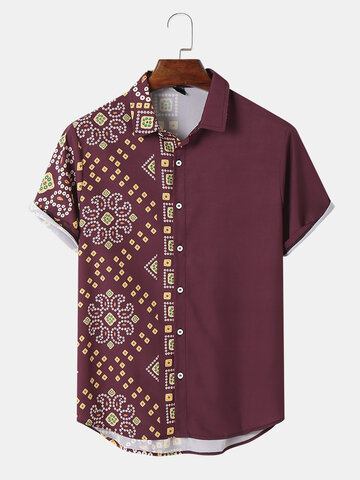 Camisas com estampa geométrica Paisley