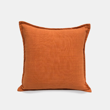 Solid Color Sofa Pillowcase Polyester Linen Creative Car Cushion Room Living Room Pillow
