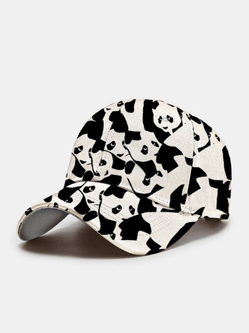 قبعة بيسبول بطبعة رسوم متحركة للجنسين من تراكب Panda
