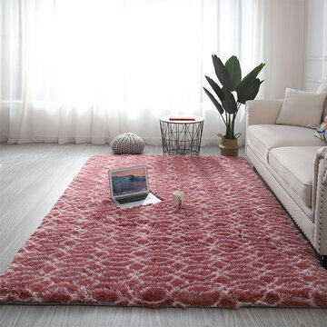 Variegated Tie-dye Gradient Checkered Carpet Living Room Bedroom Bedside Blanket Coffee Floor Mat