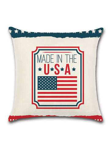 Federe per cuscino Independence Day Fodera per cuscino stampata digitale a tema vacanze americane senza nucleo
