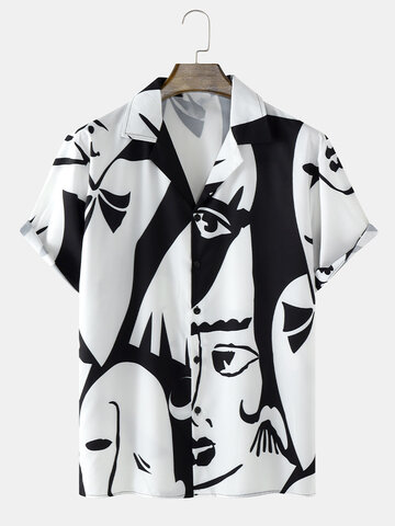 Abstract Face All Over Print Shirts