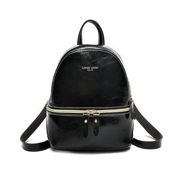 Women Pu Leather Mini Backpack Shoulder Bag