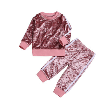 Girls Pullover Casual Set For 1-7Y