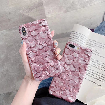 

Shell Pattern 7plus Phone Shell New Fish Scales Xs Max Soft Shell For Iphone8 Silicone Personality 6s