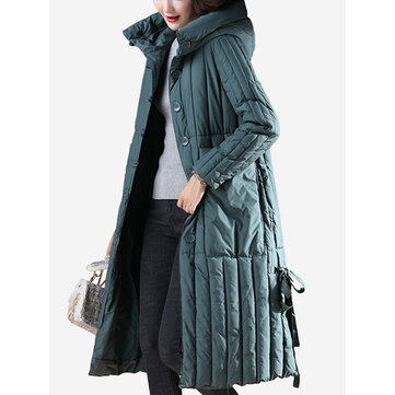 Hooded Casual Long Down Coat