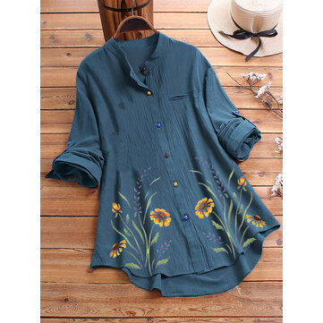 Gracila Colorful Flower Print Shirt