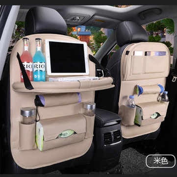 5 اللون حقيبة تخزين لمقعد السيارة حقيبة معلقة جلدية مواد منظم مقعد السيارة