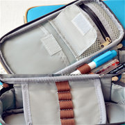 Large Capacity Canvas Zipper Pencil Case Pen Cosmetic Travel Makeup Bag Other Image