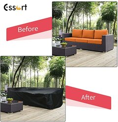 Table Chair Sofa Winter Covers Waterproof Snow Dust Wind Proof Anti-UV 48x48x29 Outdoor Sectional Furniture Set Covers 420D Essort Patio Furniture Covers