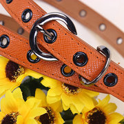 New Children Candy Color Thin Belt Pressure Steam Eye Hollow PU waistband Other Image