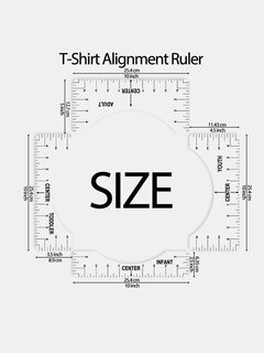 T-Shirt Alignment Tool Precise T-Shirt Scale Measuring Ruler Guide,T-Shirt Vinyl Guide,Centering and Heat Transfer Sublimation Design Tool S 