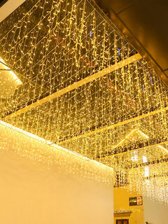 Christmas Garland LED Curtain Icicle String Lights Garland Christmas ...