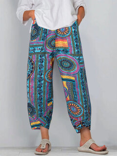 Vintage Print Casual Pant Other Image