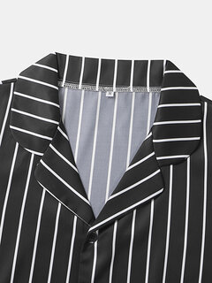 Black & White Stripe Satin Co-ords Other Image