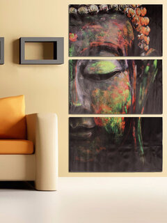 3Pcs Abstract Modern Canvas Print Art Oil Painting Poster Home Wall Decor Framed 