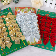 12pcs Christmas Tree Red Gold Silver Bow Ornament  Other Image