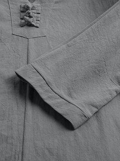 Linen Loose Bat Sleeve Pajamas Set Other Image