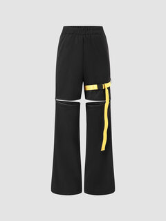 Cut Out Zip Pants Other Image